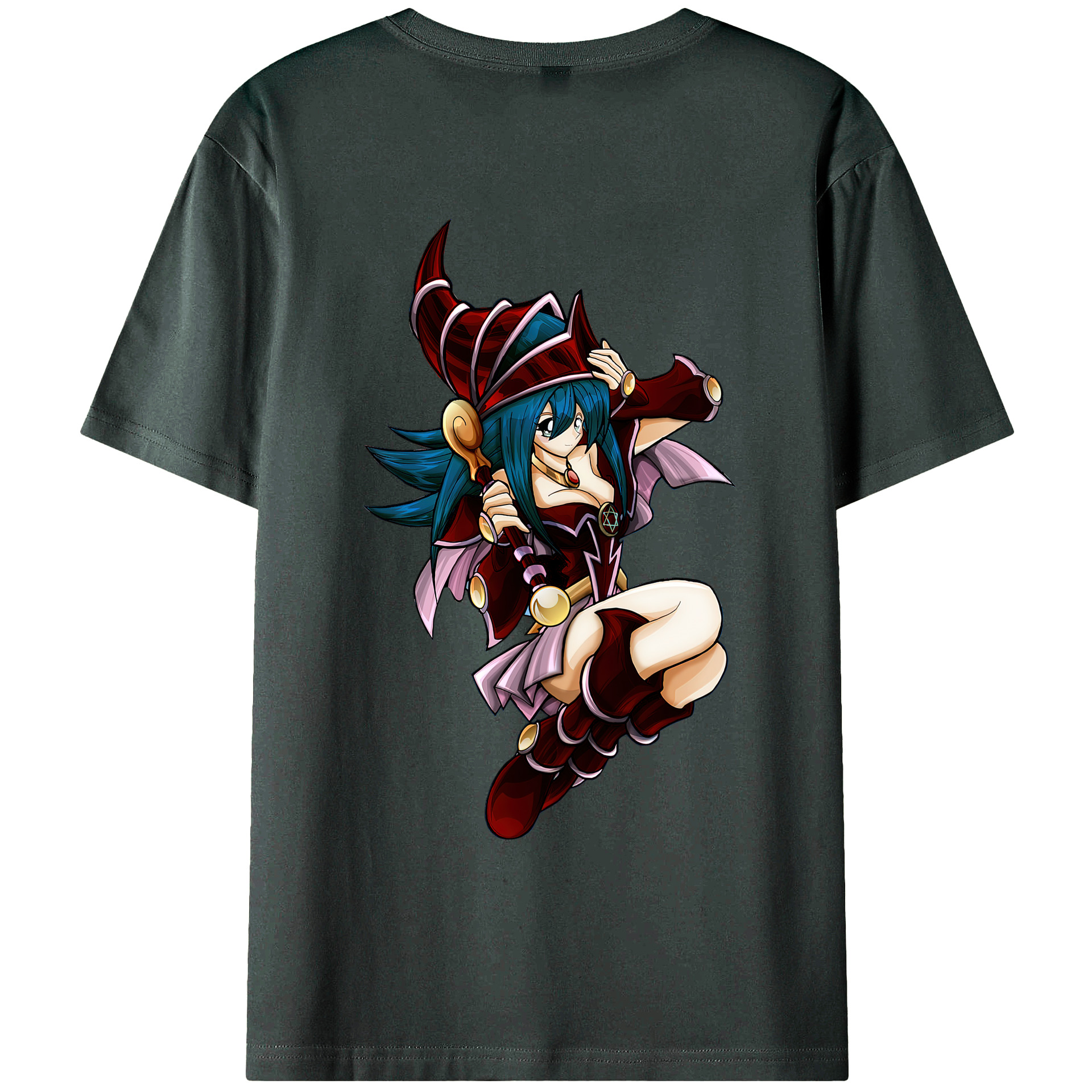 （画像用） 遊☆戯☆王 Yu-Gi-Oh! 綿100％ メンズ半袖Tシャツ（バックプリント） 通気性